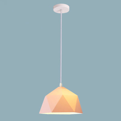 Modern Macaroon Iron Geometric Lozenge 1-Light Pendant Light