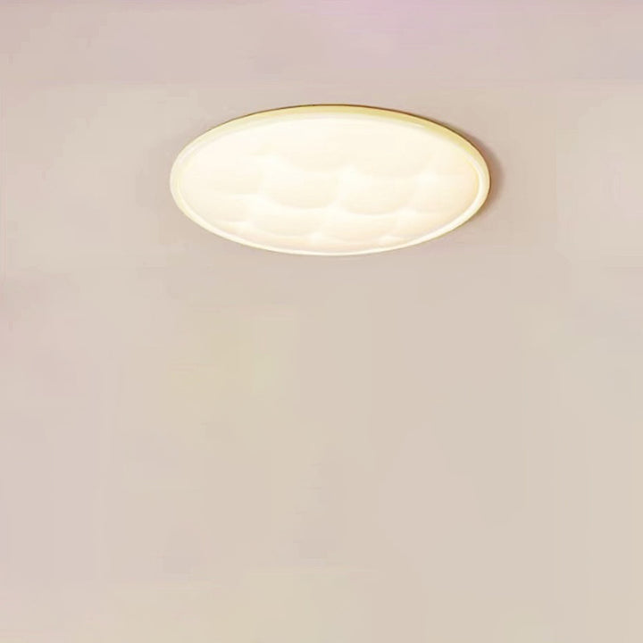 Luz de techo LED empotrada de PVC de hierro con celosía redonda minimalista moderna para dormitorio 