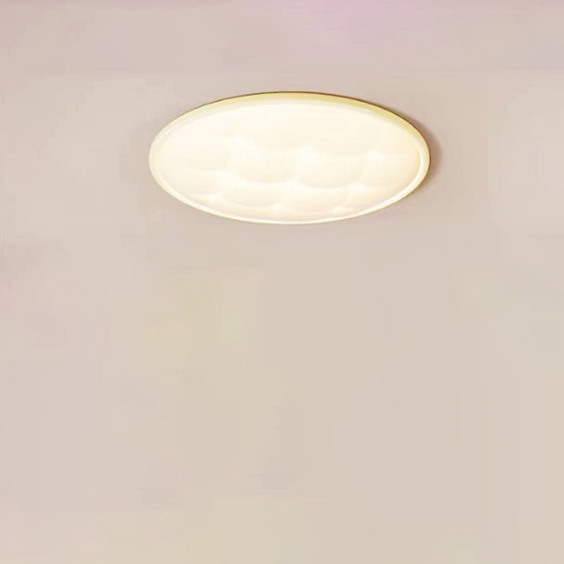 Luz de techo LED empotrada de PVC de hierro con celosía redonda minimalista moderna para dormitorio 