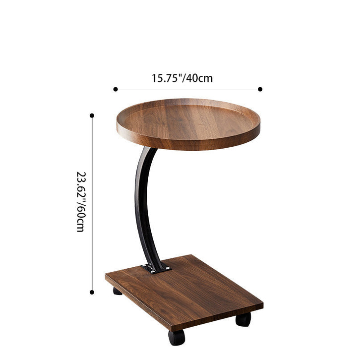 Übergangsstil Französischer runder MDF-Eisen-Couchtisch mit 2 Ebenen fürs Wohnzimmer 