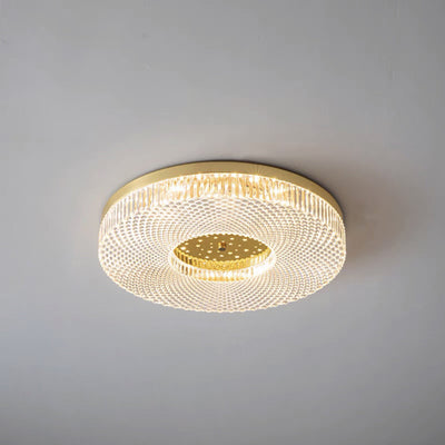 ضوء سقف LED مثبت بتصميم دائري نحاسي أكريليك حديث بسيط لغرفة النوم 