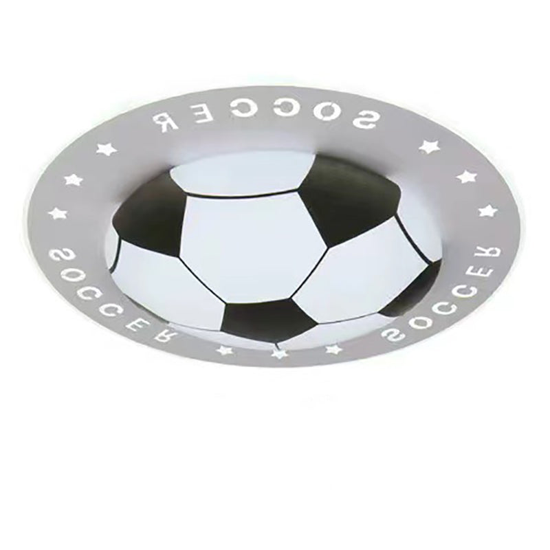 Boule de football Art Déco moderne Plafonnier LED en acrylique rond et fer pour salon 