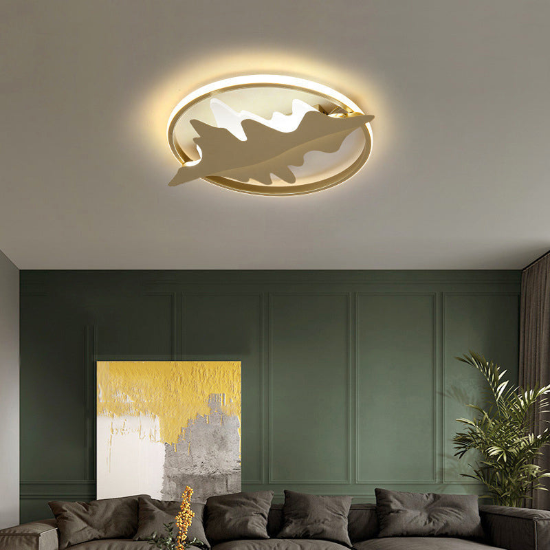 Moderne Luxus Eisen Acryl Runde Krone Herz Stern Berg LED Unterputz Deckenleuchte für Schlafzimmer 
