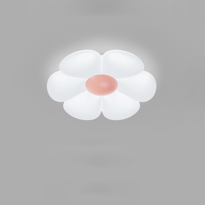 Zeitgenössische kreative Daisy Flower PE Eisen LED Unterputz Deckenleuchte für Schlafzimmer 