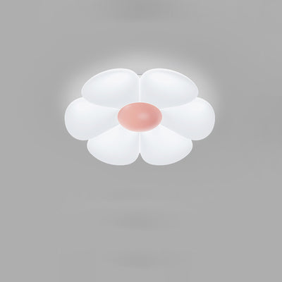 Luz de techo LED empotrada de hierro PE con diseño de flor de margarita creativa contemporánea para dormitorio 