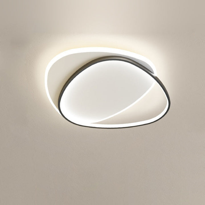 Moderne minimalistische Dreieck ovale Acryl Eisen LED Unterputz Deckenleuchte für Wohnzimmer 