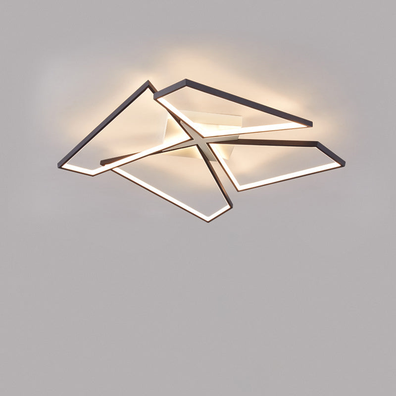 Moderne minimalistische Dreieck Patchwork Quadrat Rechteck Aluminium Eisen Silikon LED Unterputz Deckenleuchte für Schlafzimmer 