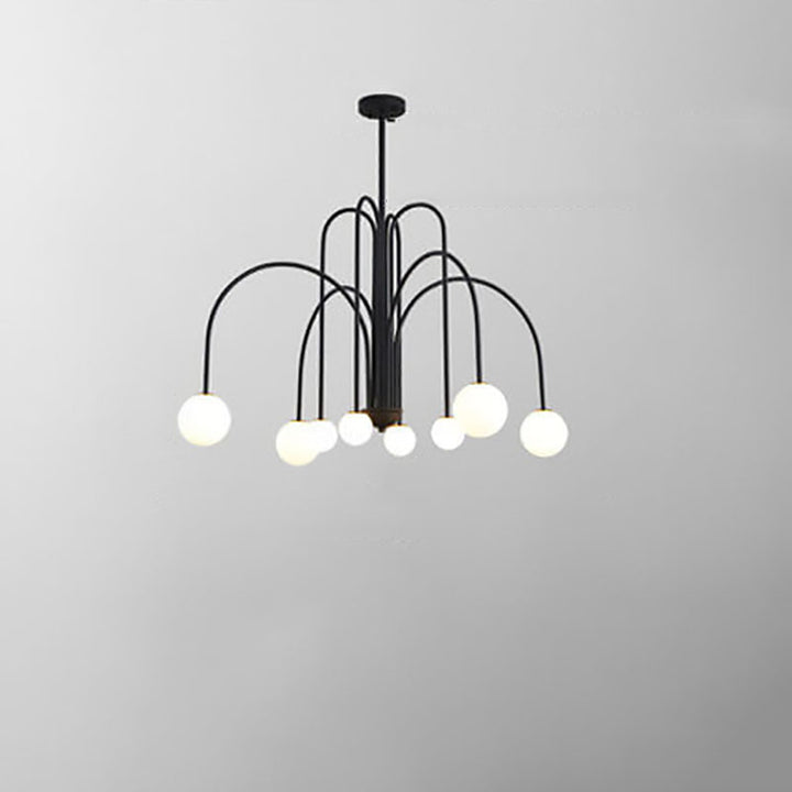 Nordische minimalistische Kunst Schmiedeeisen Zauberbohne 6/8-Licht Kronleuchter 