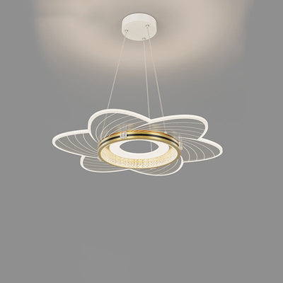 Lámpara colgante LED de lujo contemporáneo con pantalla de acrílico cristalino para dormitorio 