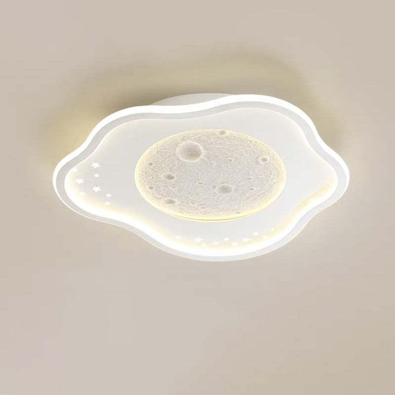 Zeitgenössische Nordic Eisen Acryl Planet Mond Runde Dreieck LED Unterputz Deckenleuchte Für Schlafzimmer 
