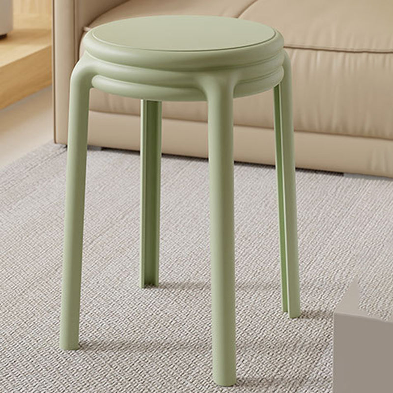Zeitgenössischer skandinavischer runder Macaron-Stuhl aus Kunststoff, stapelbar für das Wohnzimmer 
