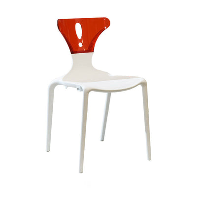 Chaise de salle à manger contemporaine scandinave PP carré point d'exclamation dossier accoudoir pour salle à manger 