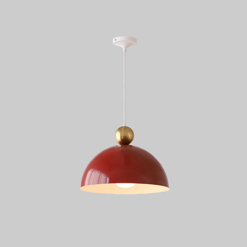 Lámpara Colgante de Hierro Semi-Circular Retro Francesa de 1 Luz 