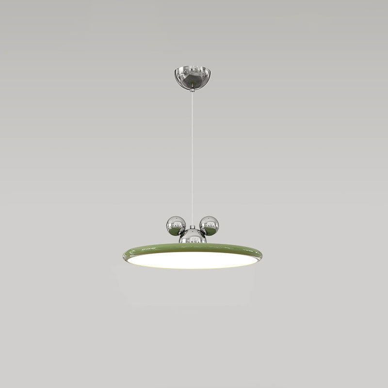 Modern Minimalist Disc Flying Saucer Hardware Aluminum LED Pendant Light For Living Room