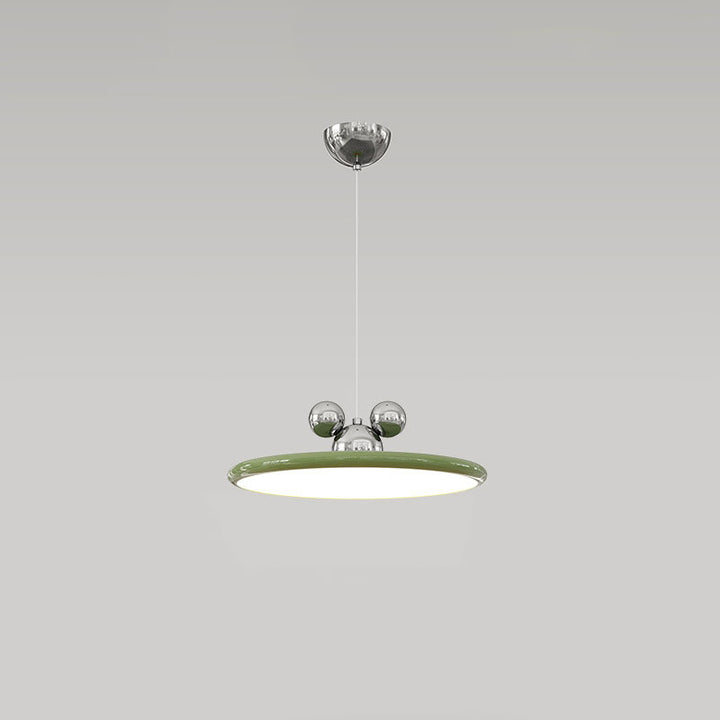 Modern Minimalist Disc Flying Saucer Hardware Aluminum LED Pendant Light For Living Room