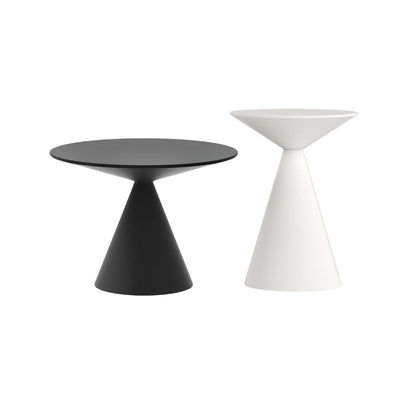 Moderner minimalistischer runder Kegel-Aluminium-Metall-Beistelltisch 1-stufig für das Wohnzimmer 