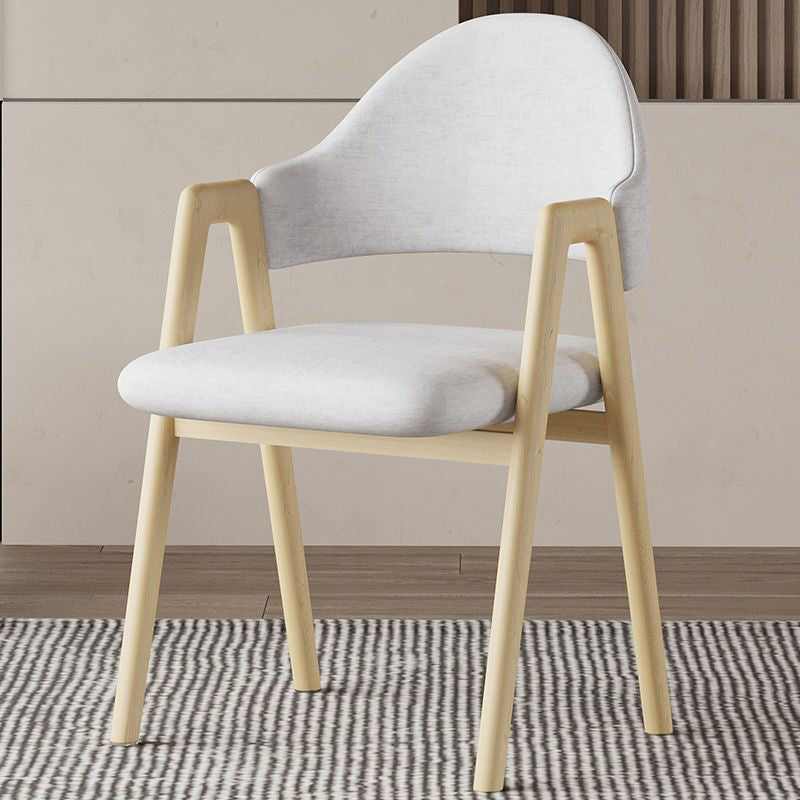 Silla de Comedor Contemporánea de Lujo Cuadrada Tapizada en Cuero con Respaldo y Reposabrazos para Comedor 