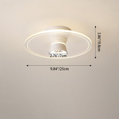 Modern Minimalist Round Rose Flower Iron Acrylic LED Flush Mount Ceiling Light For Living Room