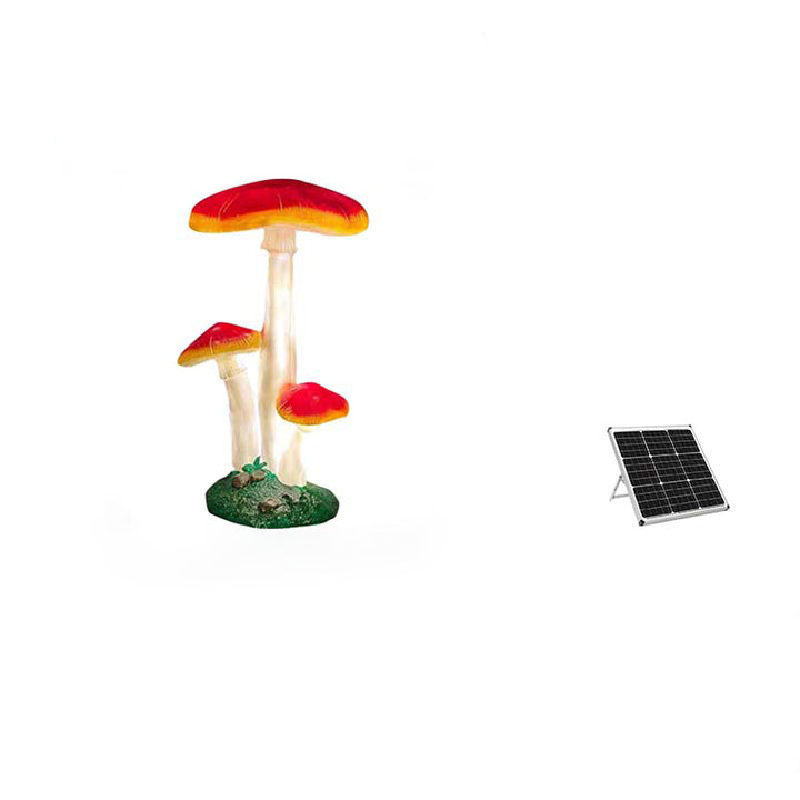 Moderne Art Deco Solar Wasserdichte Pilz Harz Glasfaser LED Landschaft Beleuchtung Außen Licht Für Garten 