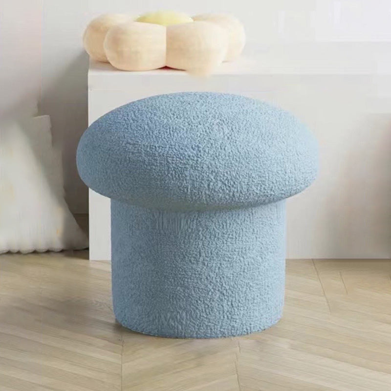 Pouf repose-pieds en velours de forme champignon pour salon, simplicité contemporaine 