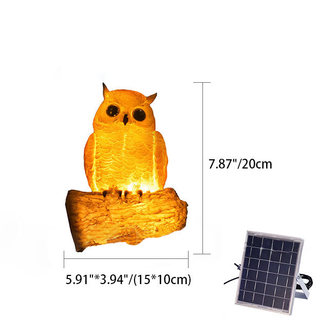 Contemporary Creative Solar Decorative Birds Resin Fiberglass Waterproof LED Outdoor Landscape Lights
