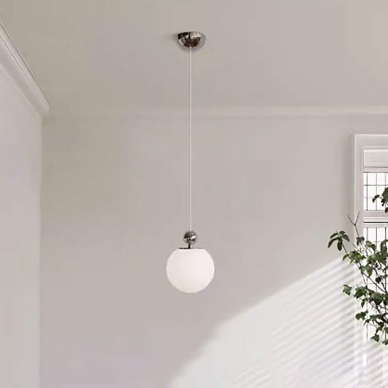 Moderne minimalistische runde Kugel Eisen Glas 1-Licht Penant Licht für Schlafzimmer 