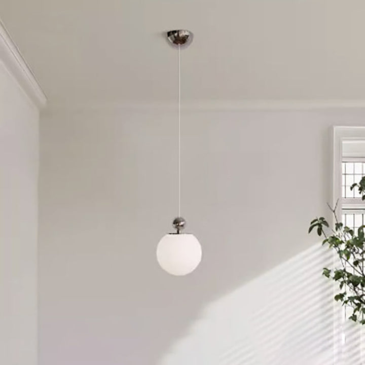 Moderne minimalistische runde Kugel Eisen Glas 1-Licht Penant Licht für Schlafzimmer 