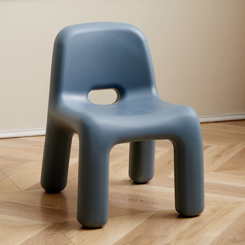 Chaise pour enfants en plastique carré créatif contemporain avec dossier pour salon 