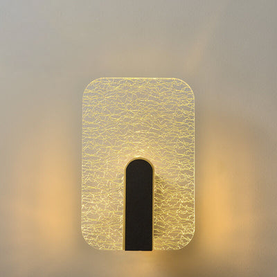 Modern Simplicity Geometry Crackle Acrylic Round Shade LED Wall Sconce Lamp For Bedroom
