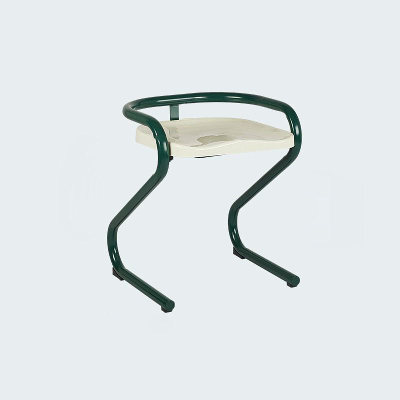 Chaise de salle à manger moderne mi-siècle avec cadre incurvé en plastique ABS et métal, dossier et accoudoirs 