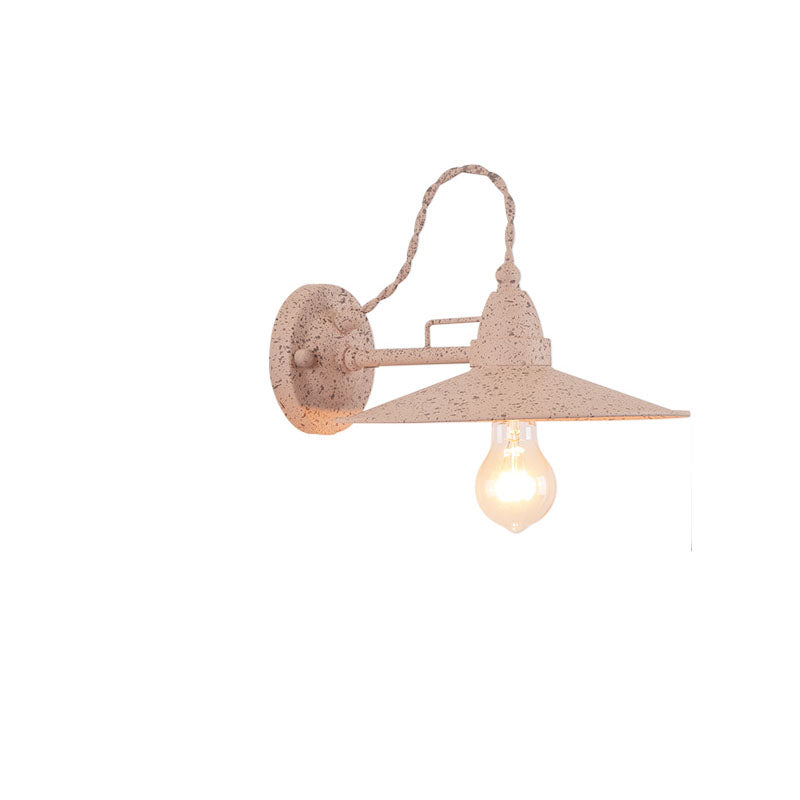 Applique murale contemporaine en métal étanche avec plaque pour bol à 1 lumière pour patio extérieur 