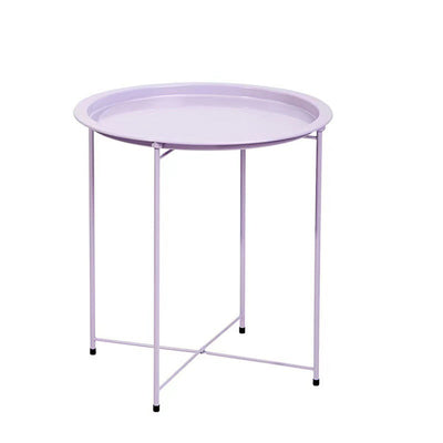 Bandeja de mesa de café redonda minimalista moderna con marco de hierro para sala de estar 
