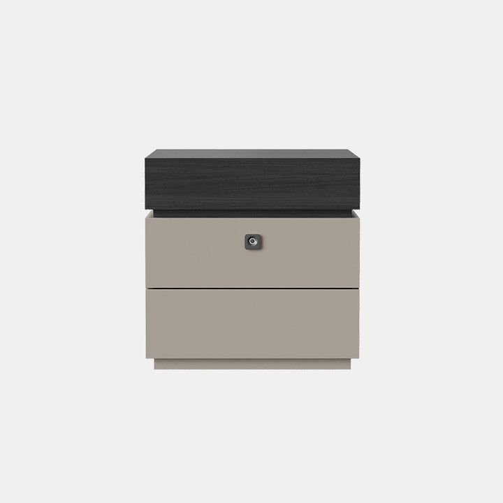 Contemporary Luxury Rectangular Plywood Eucalyptus Wood Nightstand 3-Drawer For Bedroom