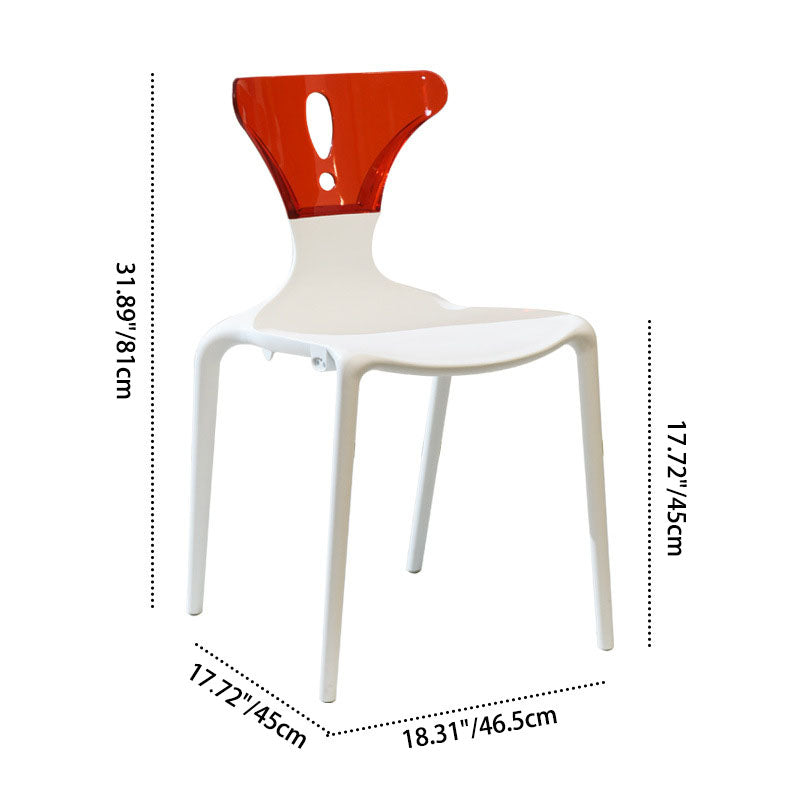 Chaise de salle à manger contemporaine scandinave PP carré point d&