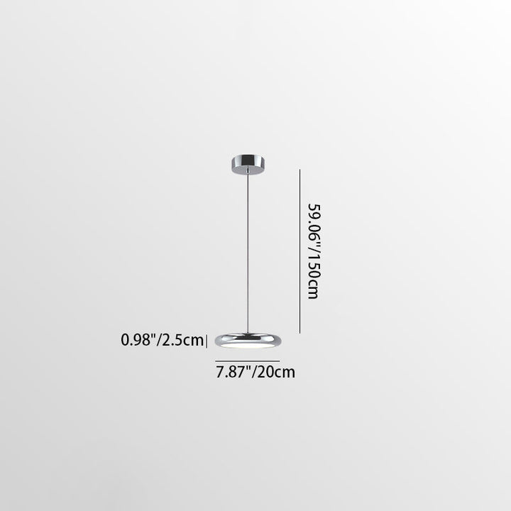 Moderne minimalistische Edelstahl-Aluminium-Disc-Shade LED-Insel-Licht-Kronleuchter für Wohnzimmer 