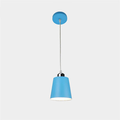 Nordic Simple Macaroon Iron Cylinder 1-Light Pendant Light