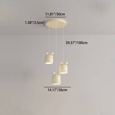 Moderne Einfachheit Zylinder Bogen Metall Harz 1/3/5 Licht Pendelleuchte Für Schlafzimmer 