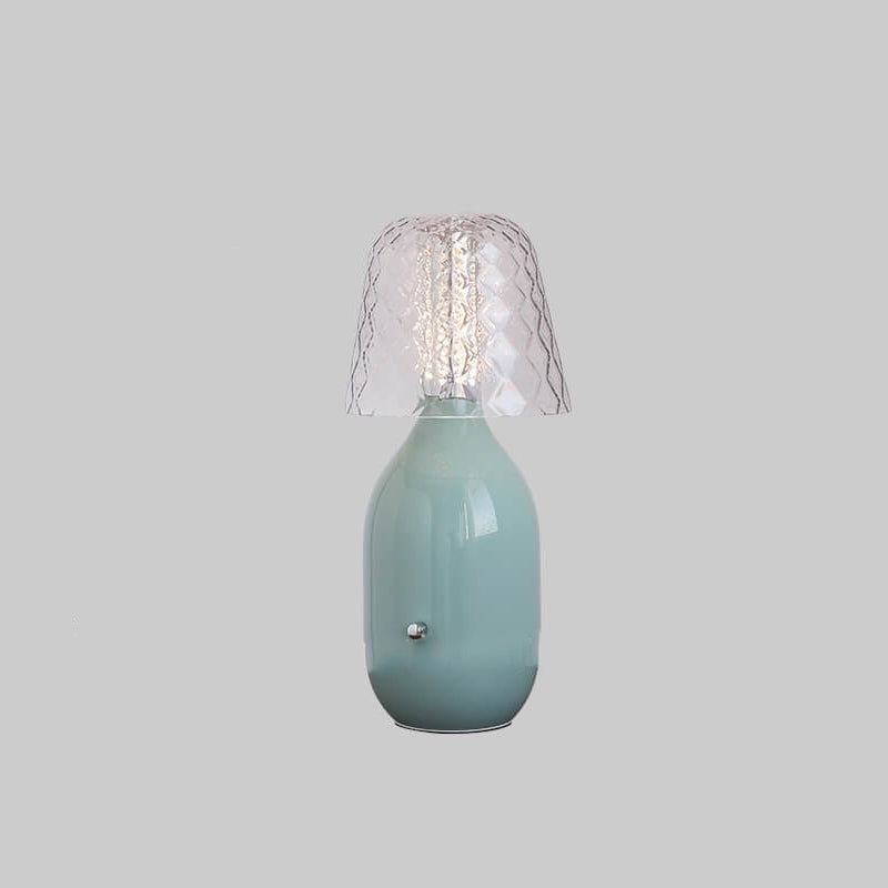 Nordic Vintage Candy Glass Iron Base LED Touch Table Lamp
