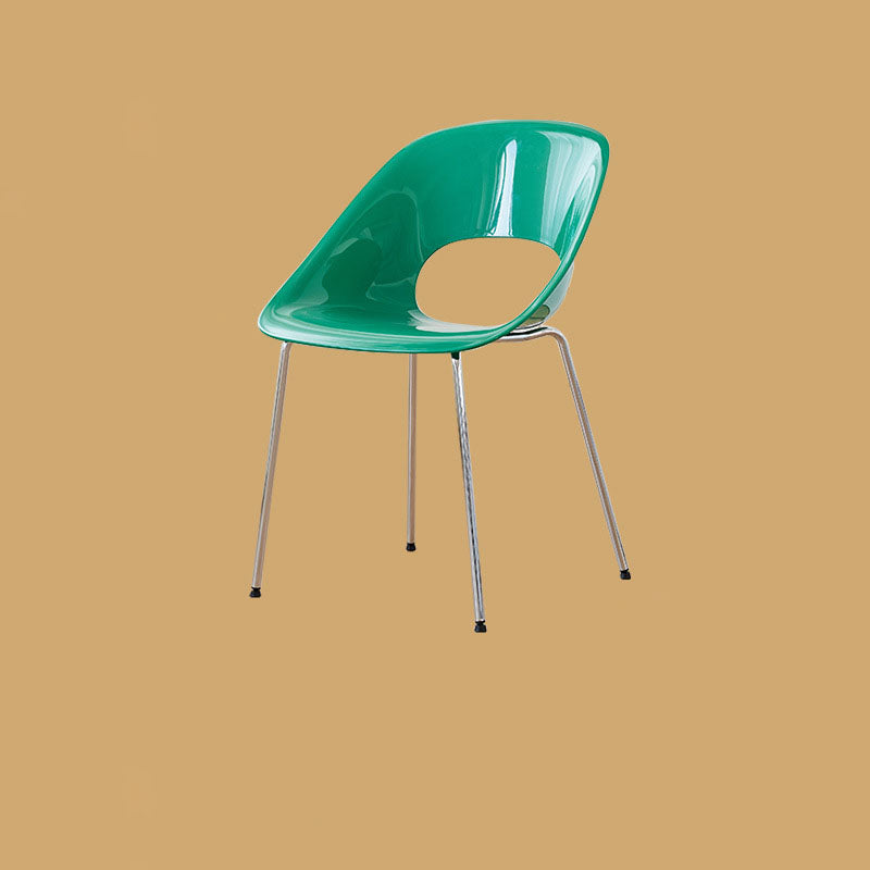Modern Minimalist Ring Curved Plastic Iron Dining Chair Backrest For Dining Room