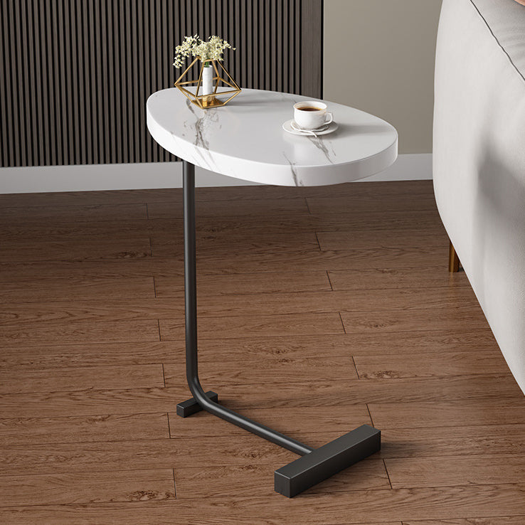 Modern Minimalist Water Drops Oval Medium-Density Fiberboard Iron End Table For Living Room