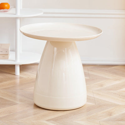 Mesa de café contemporánea creativa redonda de cono de plástico PET para sala de estar 