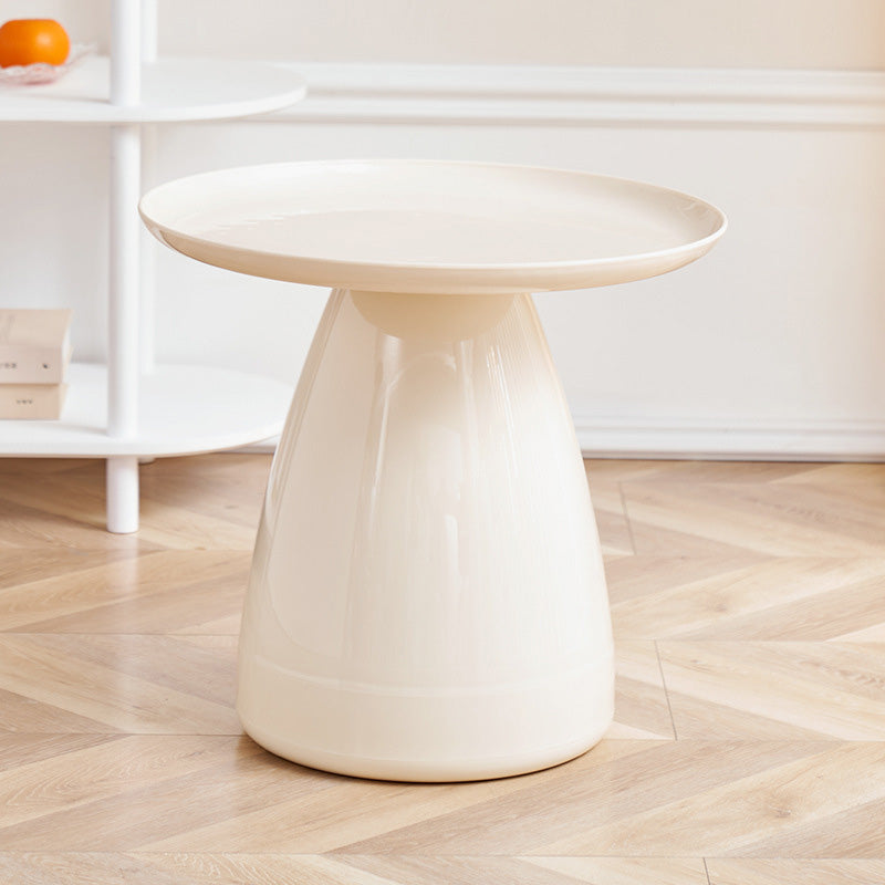 Mesa de café contemporánea creativa redonda de cono de plástico PET para sala de estar 