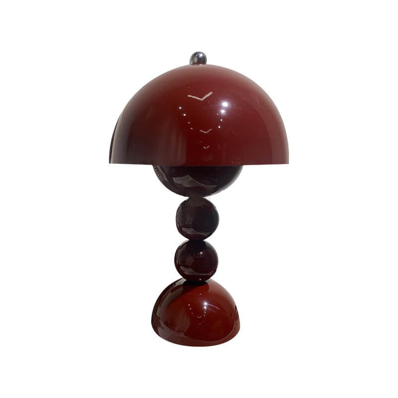 Zeitgenössische nordische Metall-Pilz-Rund-Pod 1-Licht-Tischlampe für das Schlafzimmer 