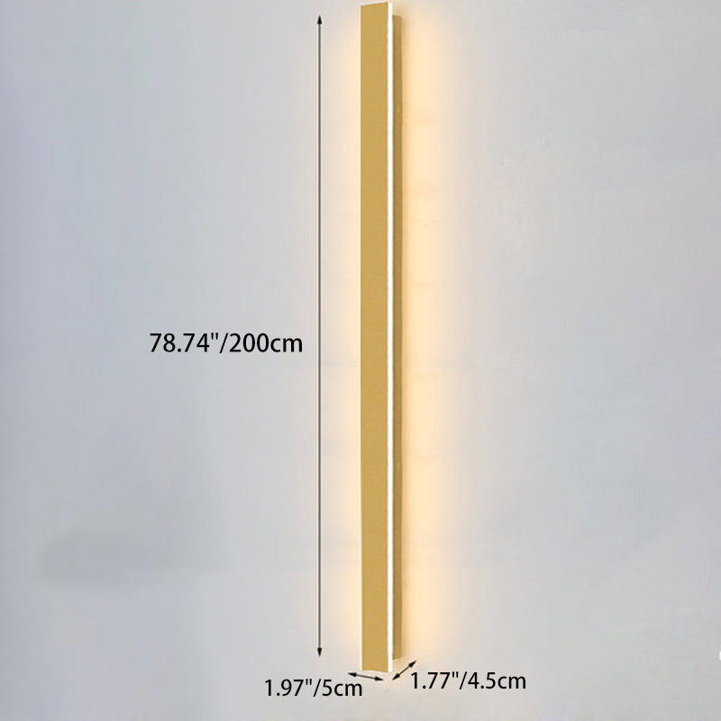Applique murale LED étanche en fer acrylique, moderne et Simple, longue bande dorée, pour l&