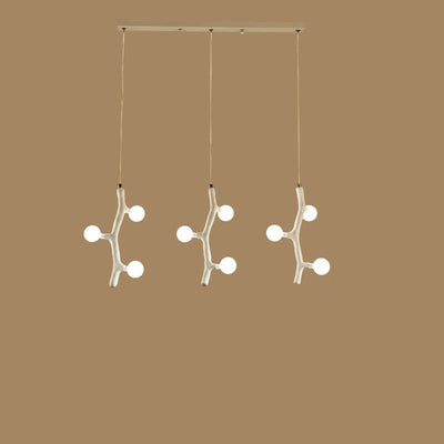 Scandinavian Modern Decorative Tree Branch Hardware Glass 3/5/6/9/15/30 Light Island Light Chandelier