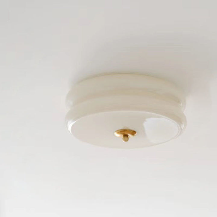 Luz de techo LED empotrada redonda de hierro y vidrio minimalista moderna para sala de estar 