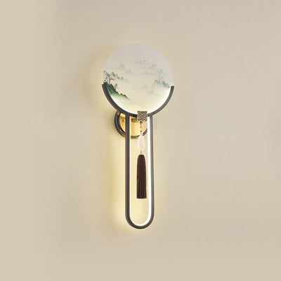 Modern Transitional Round Fawn All Copper Glass Silicone LED Wall Sconce Lamp For Living Room