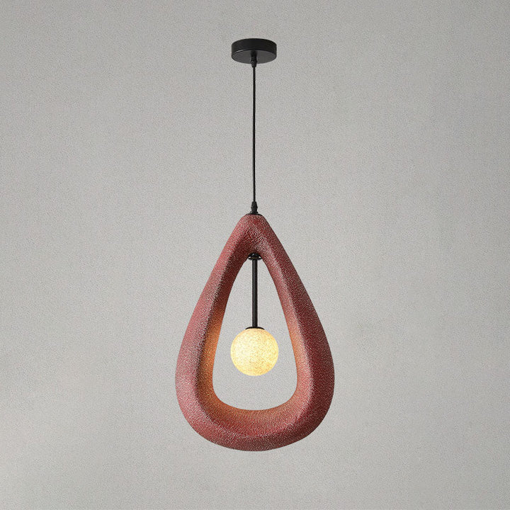 Contemporary Creative Teardrop Orb Iron Resin 1-Light Pendant Light For Dining Room