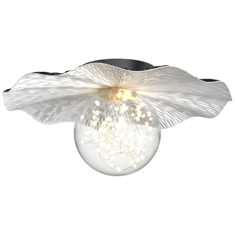 Modern Minimalist Full Of Stars Round Iron Glass LED Semi-Flush Mount Ceiling Light