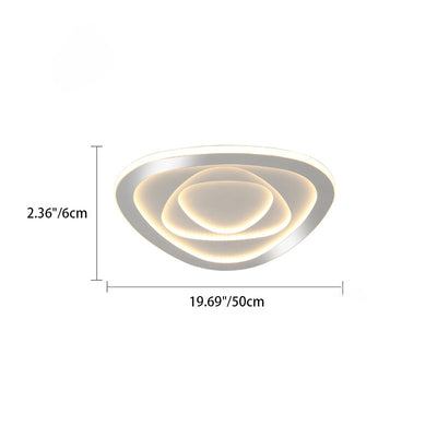 Zeitgenössische Einfachheit Eisen Rose Blume Wolke Form LED Unterputz Deckenleuchte für Wohnzimmer 